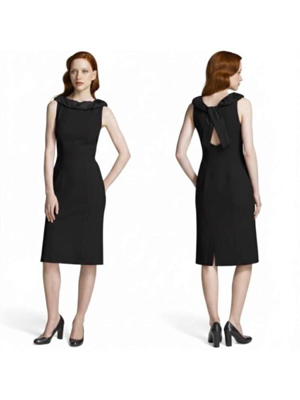 DIANE VON FURSTENBERG Wool Blend Little Black Dress Sz 2